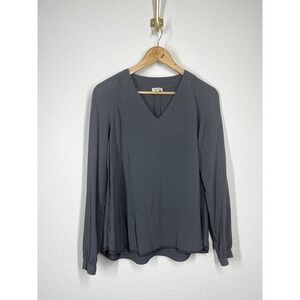 Her Shirt Gray Crepe Blouse